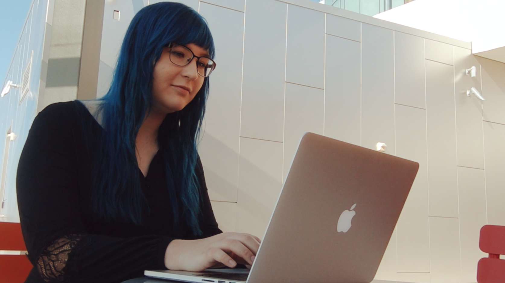 Student on Laptop